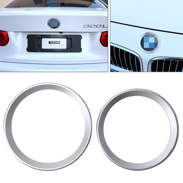 Zinc Alloy Emblem Trim Ring Set for BMW 3 Series - 2 Stylish Steering Wheel Decorations