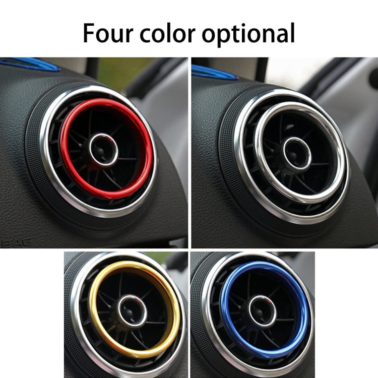 Sleek Aluminium Alloy Chrome Vent Trim Rings - Set of 4 Decorative Air Outlet Covers for Audi A3 Interior