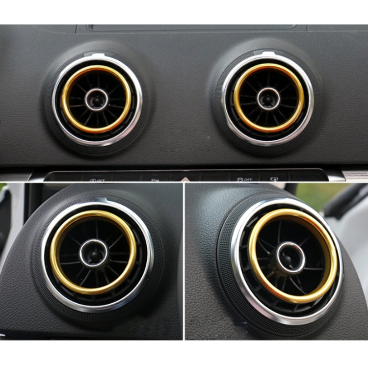 Sleek Aluminium Alloy Chrome Vent Trim Rings - Set of 4 Decorative Air Outlet Covers for Audi A3 Interior