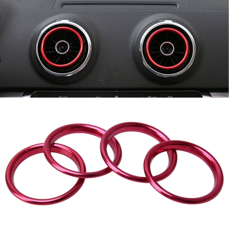 Sleek Aluminium Alloy Chrome Vent Trim Rings - Set of 4 Decorative Air Outlet Covers for Audi A3 Interior
