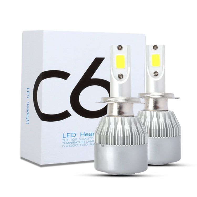 2 PCS H7 18W 1800 LM 8000K IP68 Casnbus Constant Current Car LED Headlight with 2 COB Lamps, DC 9-36V