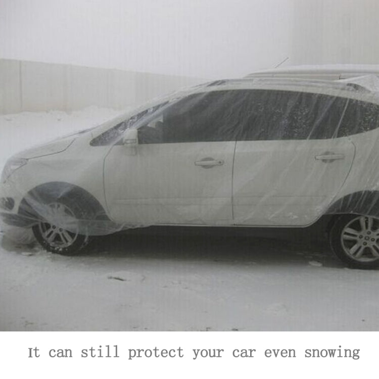 Outdoor Universal Waterproof Anti-Dust Sunproof 3-Compartment Sedan Disposal PE Car Cover, Fits Cars up to 6.6m(257 inch) in Length