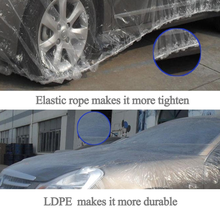 Outdoor Universal Waterproof Anti-Dust Sunproof 2-Compartment Sedan Disposal PE Car Cover