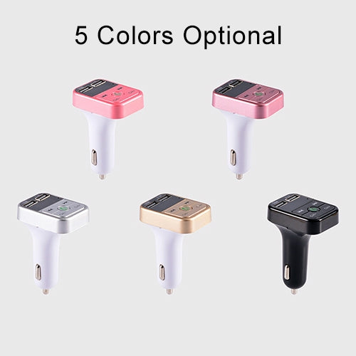 B2 Dual USB Charging Bluetooth FM Transmitter MP3 Music Player Car Kit, Support Hands-Free Call  & TF Card & U Disk, B2 (Black), B2 (Pink), B2 (Gold), B2 (Rose Gold), B2 (Silver)