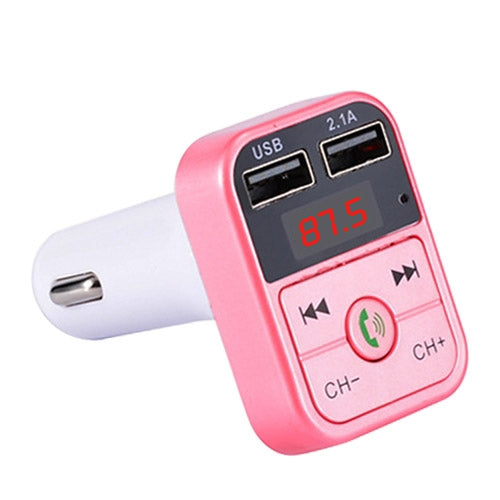 B2 Dual USB Charging Bluetooth FM Transmitter MP3 Music Player Car Kit, Support Hands-Free Call  & TF Card & U Disk, B2 (Black), B2 (Pink), B2 (Gold), B2 (Rose Gold), B2 (Silver)