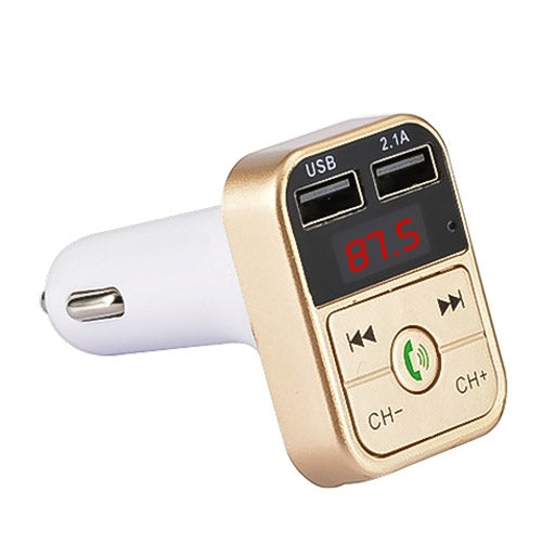 B2 Dual USB Charging Bluetooth FM Transmitter MP3 Music Player Car Kit, Support Hands-Free Call  & TF Card & U Disk, B2 (Black), B2 (Pink), B2 (Gold), B2 (Rose Gold), B2 (Silver)