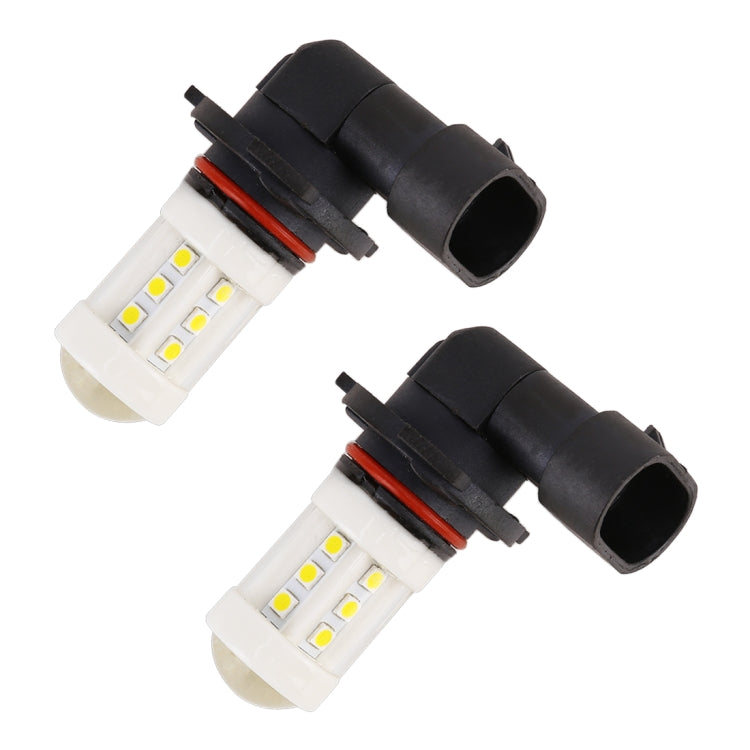 2 PCS 9006 4.5W DC 12V 6000K 360LM Car Auto Ceramics Fog Light 18LEDs SMD-3030 Lamps, with Projector Lens