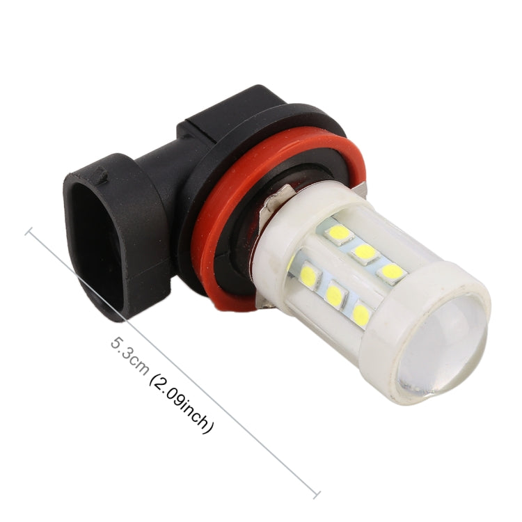 2 PCS H11 4.5W DC 12V 6000K 360LM Car Auto Ceramics Fog Light 18LEDs SMD-3030 Lamps, with Projector Lens