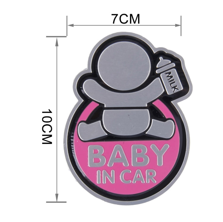 Baby in Car Happy Drinking Milk Infant Adoreable Style Car Free Sticker, Jumping