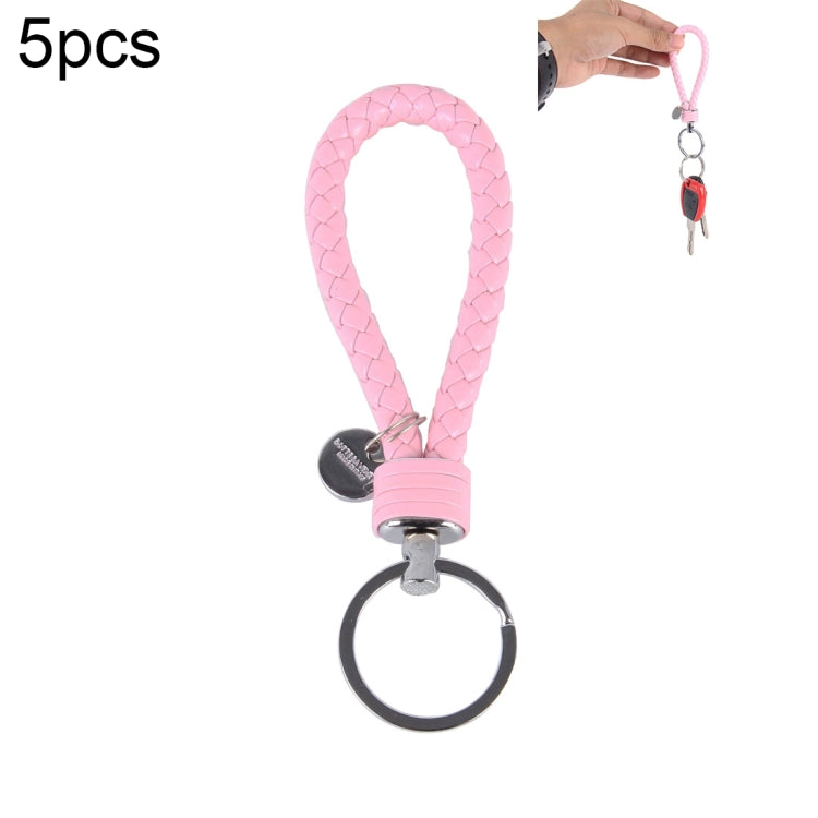 5pcs Car Key Ring Holder With Leather Strip, Car Key Ring Holder(Baby Blue), Car Key Ring Holder(White), Car Key Ring Holder(Yellow), Car Key Ring Holder(Dark Red), Car Key Ring Holder(Black), Car Key Ring Holder(Orange), Car Key Ring Holder(Pink)