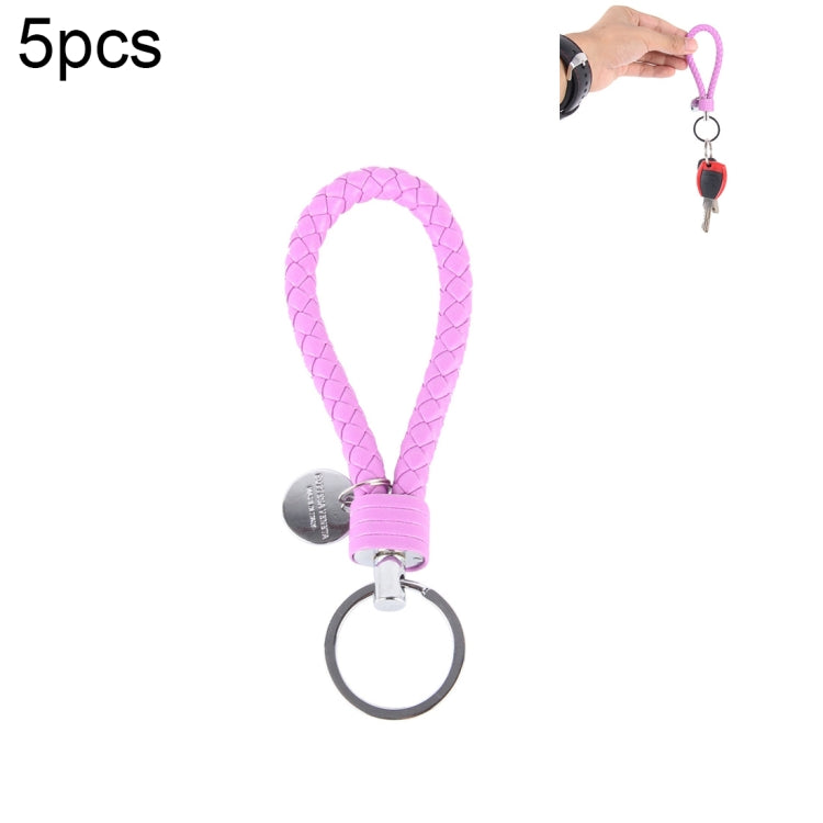 5pcs Car Key Ring Holder With Leather Strip, Car Key Ring Holder(Baby Blue), Car Key Ring Holder(White), Car Key Ring Holder(Yellow), Car Key Ring Holder(Dark Red), Car Key Ring Holder(Black), Car Key Ring Holder(Orange), Car Key Ring Holder(Pink)
