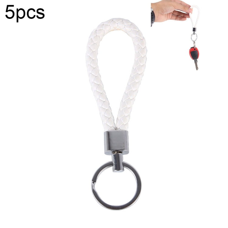 5pcs Car Key Ring Holder With Leather Strip, Car Key Ring Holder(Baby Blue), Car Key Ring Holder(White), Car Key Ring Holder(Yellow), Car Key Ring Holder(Dark Red), Car Key Ring Holder(Black), Car Key Ring Holder(Orange), Car Key Ring Holder(Pink)
