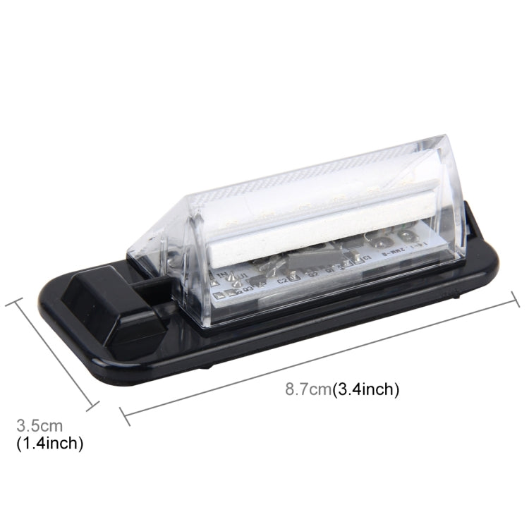 2 PCS License Plate Light with 18  SMD-3528 Lamps for BMW E36(1992-1998)，2W 120LM,6000K, DC12V (White Light)