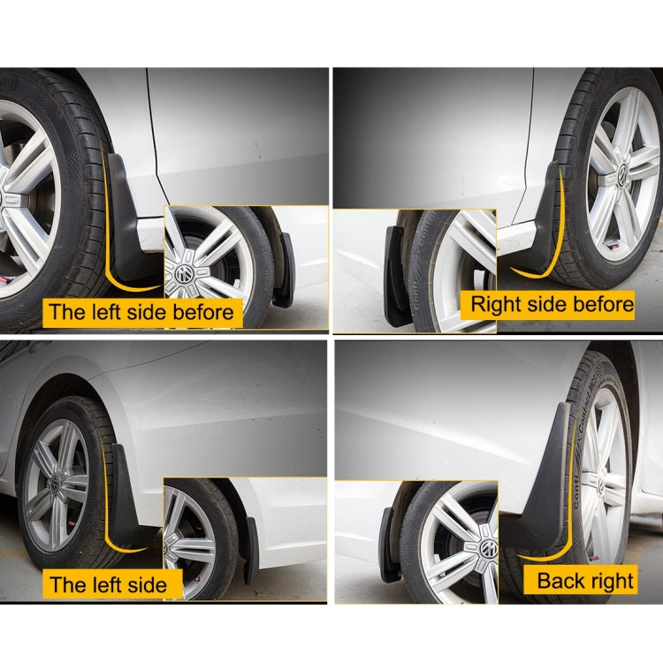 4 PCS Car Auto Semi-Rigid PVC Splash Flaps Mudguards Fender Guard for Audi A3 Sedan 2017-2020