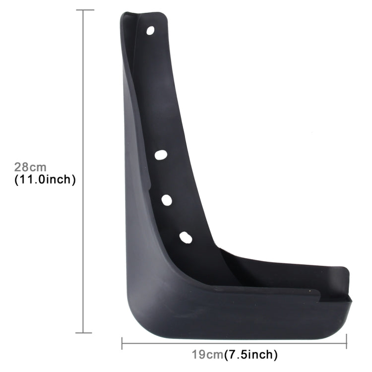 4 PCS Car Auto Semi-Rigid PVC Splash Flaps Mudguards Fender Guard for Audi A3 Sedan 2017-2020