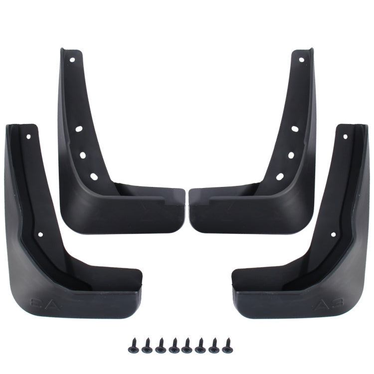 4 PCS Car Auto Semi-Rigid PVC Splash Flaps Mudguards Fender Guard for Audi A3 Sedan 2017-2020