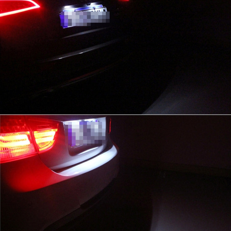 2 PCS License Plate Light with 18  SMD-3528 Lamps for BMW E46 2D M3,2004-2006,2W 120LM,6000K, DC12V (White Light)
