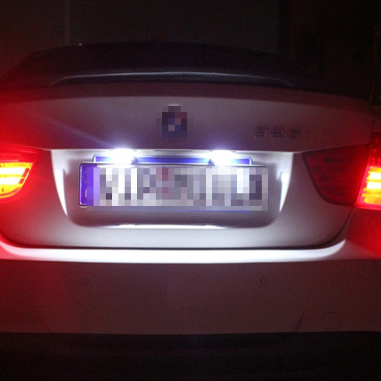 2 PCS License Plate Light with 18  SMD-3528 Lamps for BMW MINI R56,2W 120LM,6000K, DC12V (White Light)