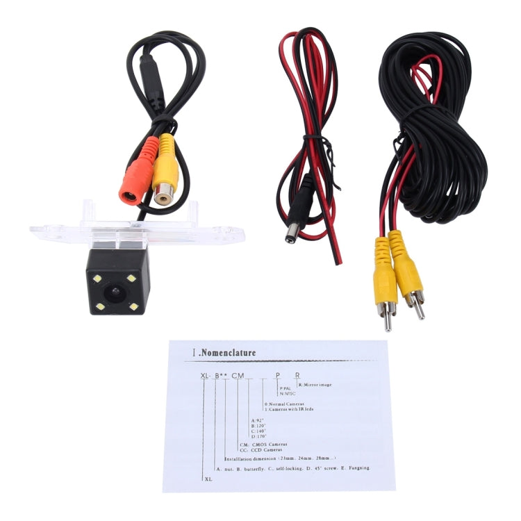 656×492 Effective Pixel NTSC 60HZ CMOS II Waterproof Car Rear View Backup Camera With 4 LED Lamps for Ford 2010-2013 Version Focus Sedan