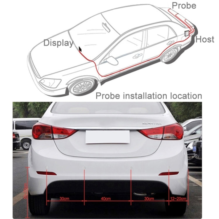 Car Buzzer Reverse Backup Radar System - Premium Quality 2 Parking Sensors Car Reverse Backup Radar System with LCD Display(Black)