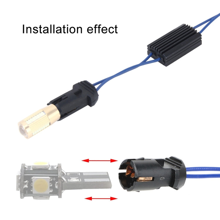 2 PCS T10 Car Auto Clearance Light Warning Error-free Decoder Adapter for DC 12V/3W