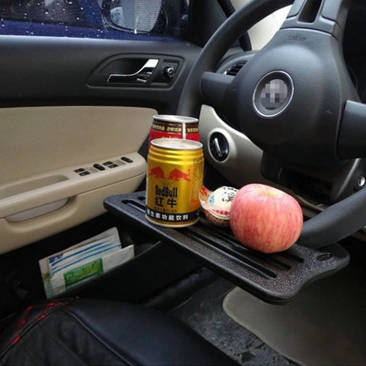 Versatile Car Steering Wheel Tray: Portable Desk for Food, Drinks, and Tablets