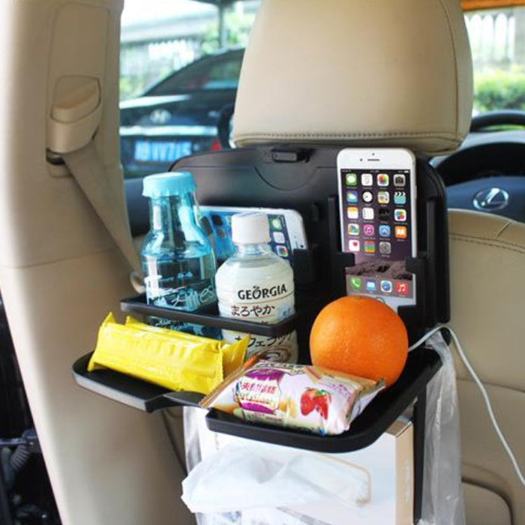 SHUNWEI SD-1509 Car Back Seat Folding Table & Cup Holder - Versatile Travel Dining Tray for Food and Drinks