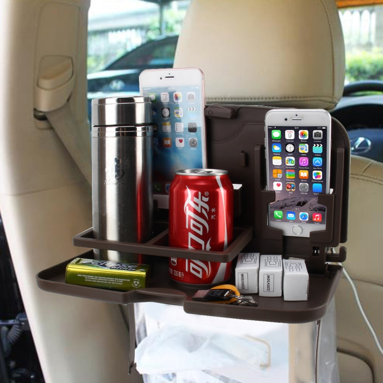 SHUNWEI SD-1509 Car Back Seat Folding Table & Cup Holder - Versatile Travel Dining Tray for Food and Drinks