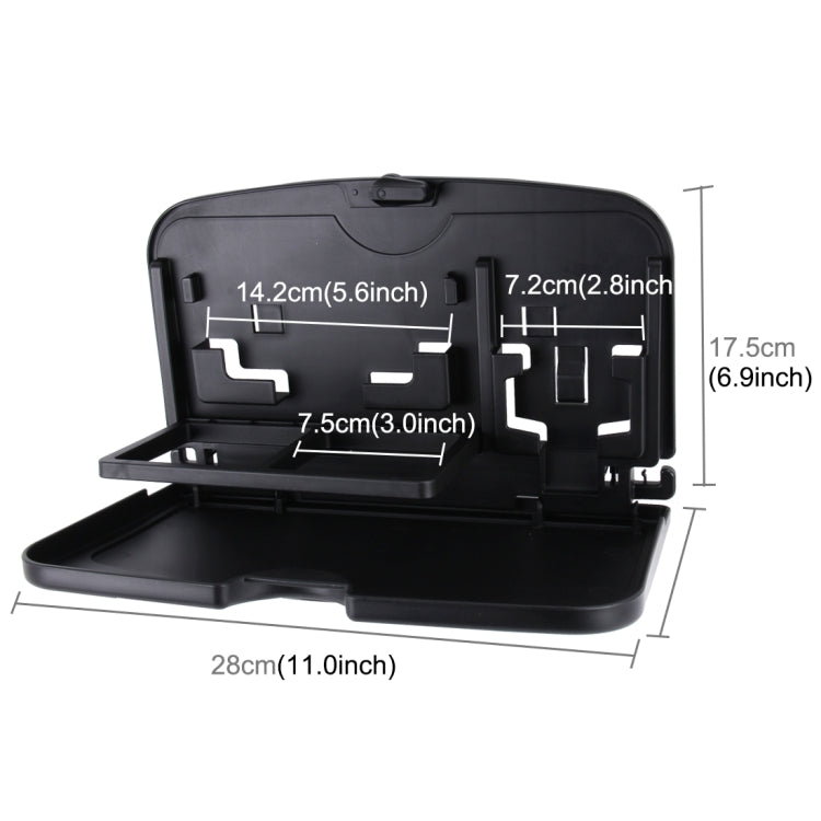 SHUNWEI SD-1509 Car Back Seat Folding Table & Cup Holder - Versatile Travel Dining Tray for Food and Drinks