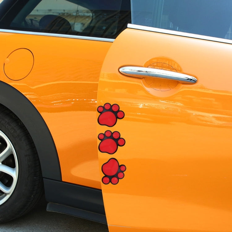 4 PCS Dog Footprint Shape Cartoon Style PVC Car Auto Protection Anti-scratch Door Guard Decorative Sticker, Dog Footprint2