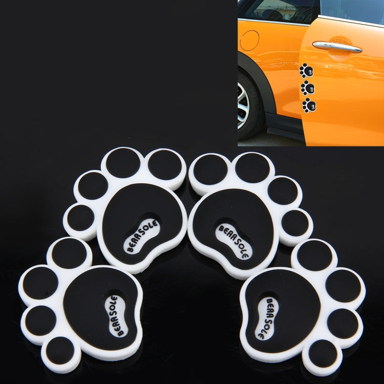 4 PCS Dog Footprint Shape Cartoon Style PVC Car Auto Protection Anti-scratch Door Guard Decorative Sticker, Dog Footprint, Dog Footprint1