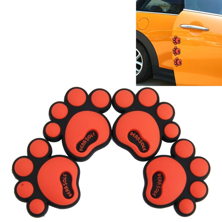 4 PCS Dog Footprint Shape Cartoon Style PVC Car Auto Protection Anti-scratch Door Guard Decorative Sticker, Dog Footprint, Dog Footprint1