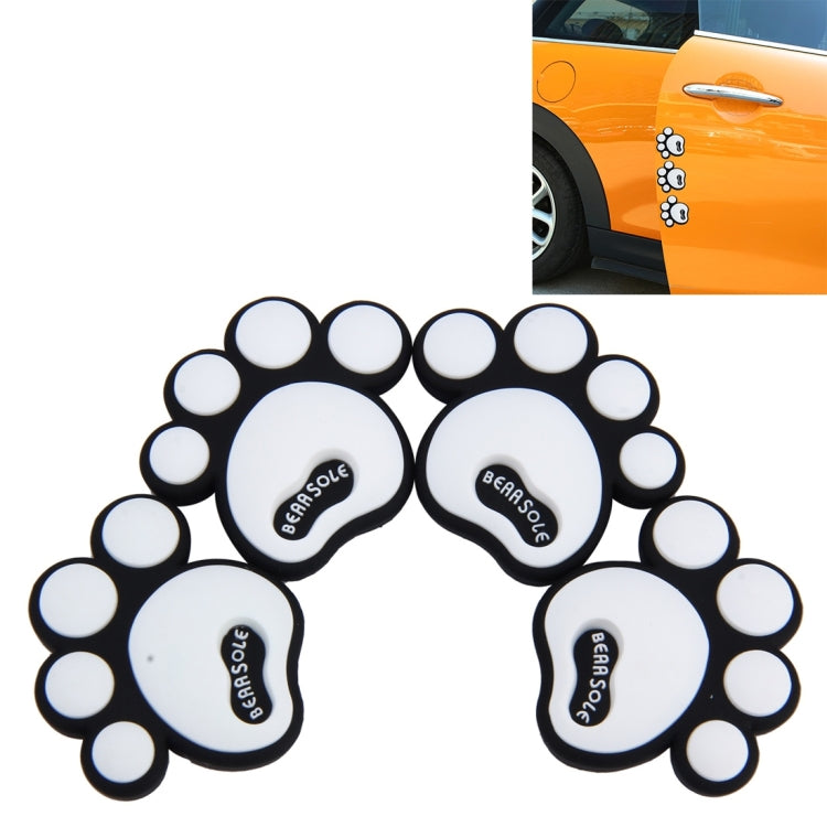 4 PCS Dog Footprint Shape Cartoon Style PVC Car Auto Protection Anti-scratch Door Guard Decorative Sticker, Dog Footprint, Dog Footprint1
