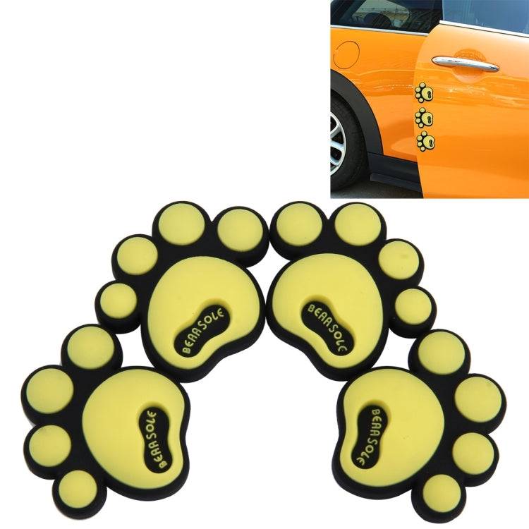 4 PCS Dog Footprint Shape Cartoon Style PVC Car Auto Protection Anti-scratch Door Guard Decorative Sticker, Dog Footprint, Dog Footprint1