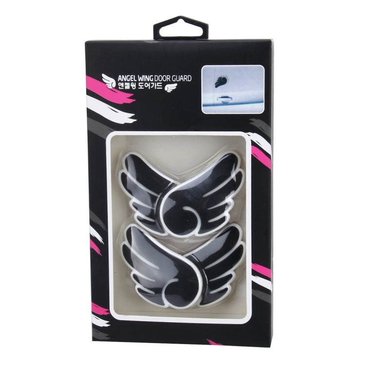 4 PCS Angel Wing Shape Cartoon Style PVC Car Auto Protection Anti-scratch Door Guard Decorative Sticker, Angel Wing