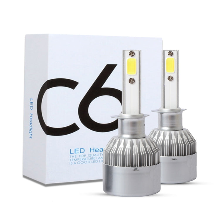 2 PCS  H1 18W 1800 LM 8000K IP68 Canbus Constant Current Car LED Headlight with 2 COB Lamps, DC 9-36V