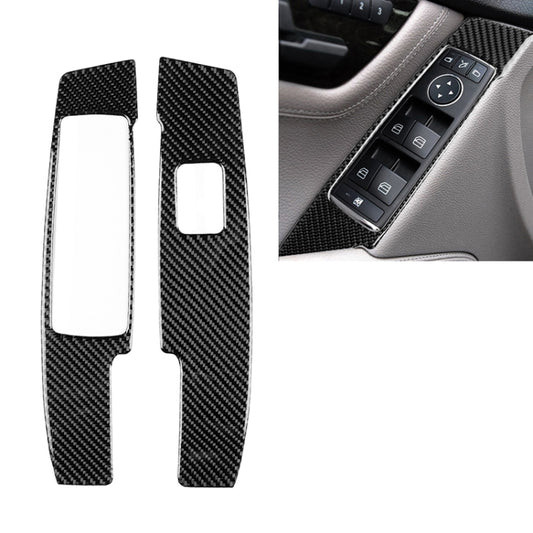 2-Pack Carbon Fibre Decorative Stickers for Mercedes-Benz W204 C Class Window Lift Panels (2007-2013)