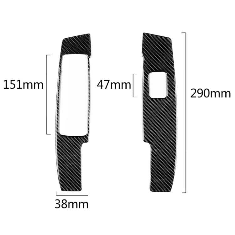 2-Pack Carbon Fibre Decorative Stickers for Mercedes-Benz W204 C Class Window Lift Panels (2007-2013)