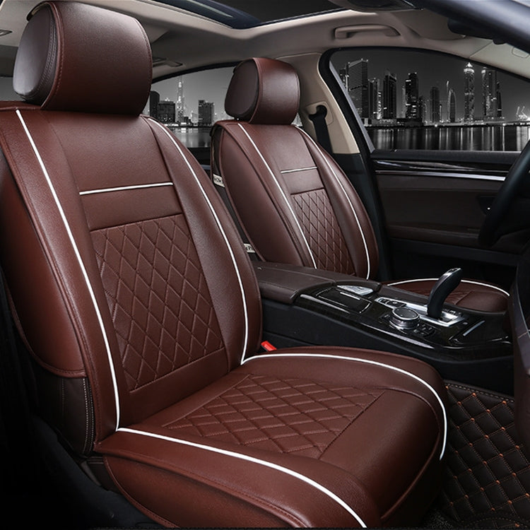 Luxurious Leather Seat Cushion Cover for Cars - Premium Full Coverage Design