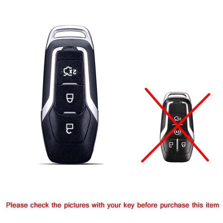 Sleek TPU Electroplated Full Protection Car Key Cover with Key Ring for Ford Models