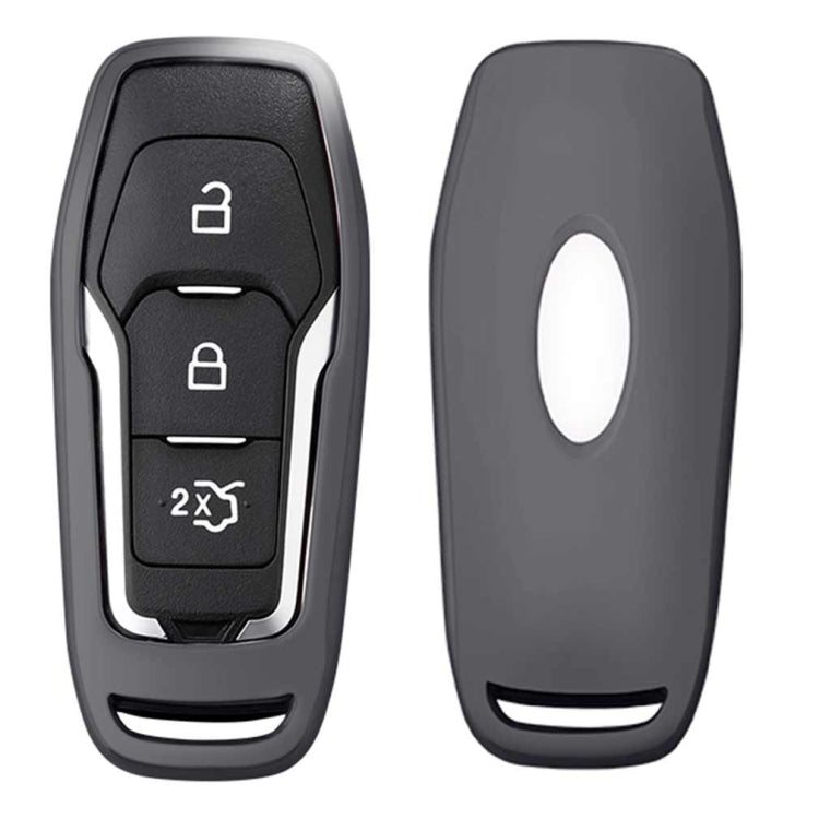 Sleek TPU Electroplated Car Key Cover with Ring for Ford Explorer, Edge, Mondeo, EcoSport & Taurus
