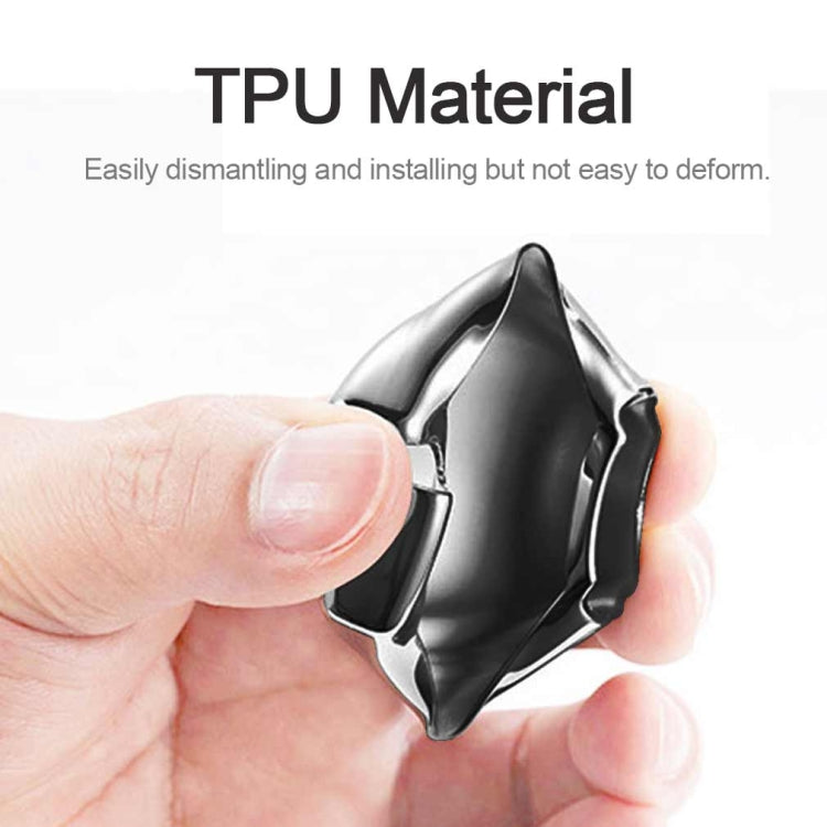 Sleek TPU Electroplated Car Key Cover with Ring for Ford Explorer, Edge, Mondeo, EcoSport & Taurus