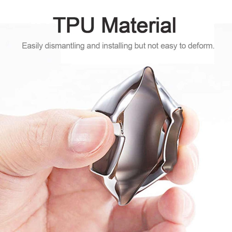 Sleek Electroplated TPU Car Key Cover with Key Ring for Mazda Models - Protect Your Key in Style!