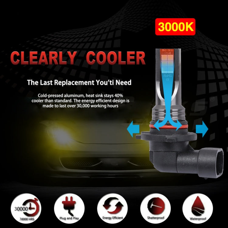 2 PCS 9005 DC12V-24V / 12W / 3000K / 800LM 12LEDs SMD-3030 Car LED Fog Light