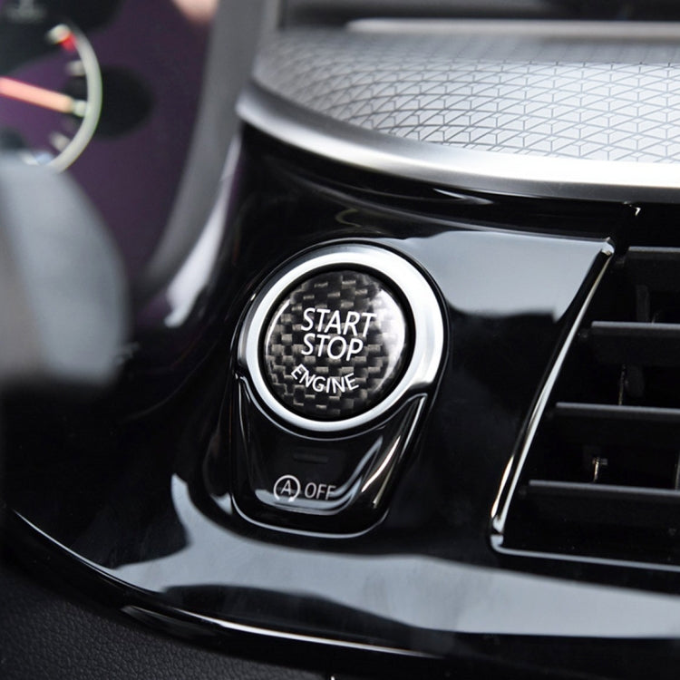 Carbon Fibre Engine Start Button Cover Trim for BMW F/G Chassis - Sleek Interior Upgrade
