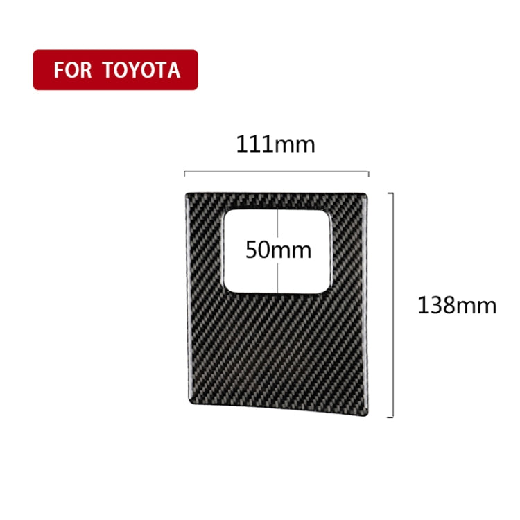 Stylish Carbon Fibre Decorative Sticker for Toyota Camry Driving Storage Box (2018-2019, Left Drive)