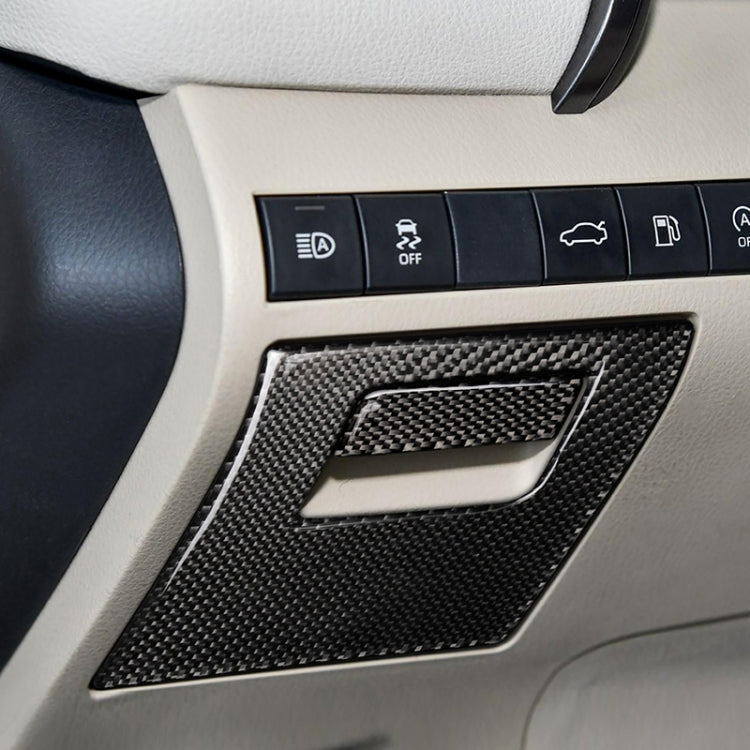 Carbon Fibre 2-in-1 Main Driving Storage Box Handle Decorative Trim for 2018-2019 Toyota Camry (Left-Hand Drive)