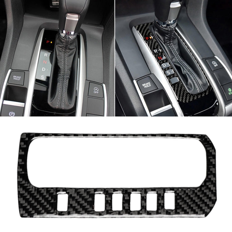 Carbon Fibre Gear Selector Frame Sticker for Honda Civic 2016-2019, Left Drive