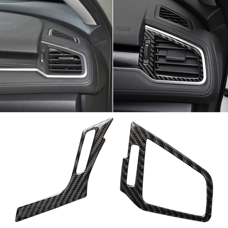 Carbon Fibre Air Vent Trim Stickers for Honda Civic 2016-2019