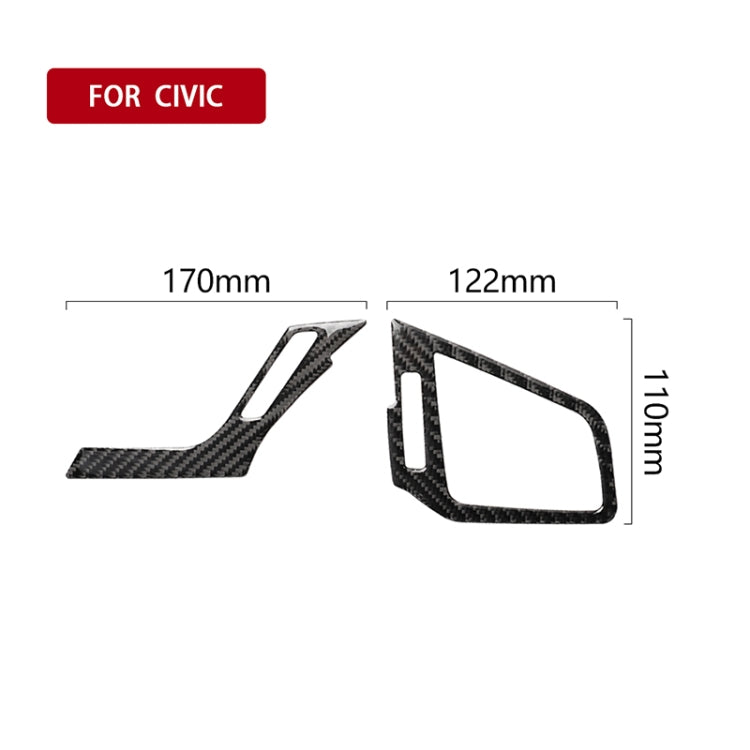 Carbon Fibre Air Vent Trim Stickers for Honda Civic 2016-2019